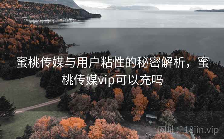 蜜桃传媒与用户粘性的秘密解析,蜜桃传媒vip可以充吗 第1张 蜜桃传媒与用户粘性的秘密解析,蜜桃传媒vip可以充吗 第1张